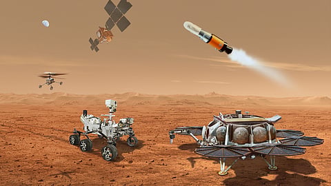Perseverance Rover in the Jezero Crater on Mars