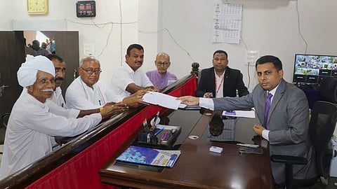 Senior Congress leader Digvijaya Singh submits his nomination papers for Rajgarh Lok Sabha seat in Madhya Pradesh