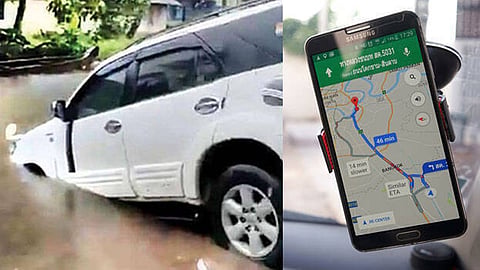 Google map's navigation ended up with accident in Kottayam, Kerala