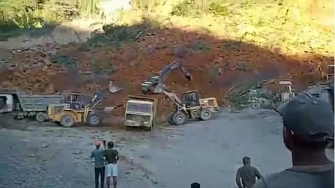 Mizoram accident - the stone quarry site