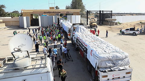 Kerem Shalom crossing (Rafa crossing) into Gaza