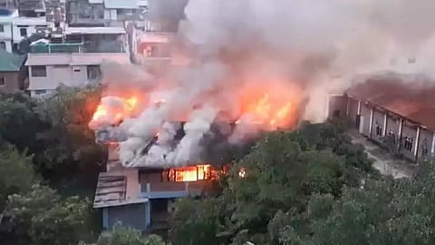 Major fire breaks out in abandoned building near Manipur CM's bungalow