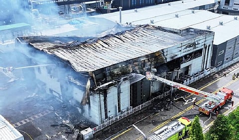 A fire at a lithium battery factory in South Korea kills 22 mostly Chinese migrant workers