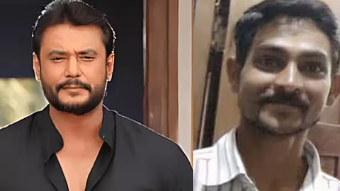 Darshan Thoogudeepa (L), Renukaswamy (R)