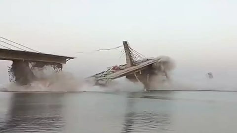 Bridge collapsed in East Champaran district, Bihar