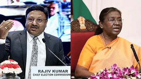 Chief Election Commissioner Rajiv Kumar , President Murmu