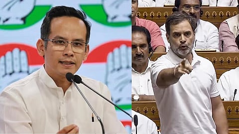 Congress MP Gaurav Gogoi (L)