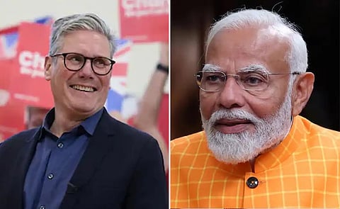 PM Modi , British Prime Minister Keir Starmer