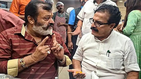 Union Minister Suresh Gopi and Thrissur Mayor M K Varghese
