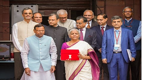 Finance Minister Nirmala Sitharaman shows Budget 2024