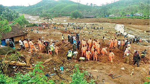 Wayanad landslide view