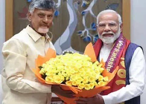 Chandrababu Naidu meets PM Modi, seeks Central govt's support for Andhra Pradesh