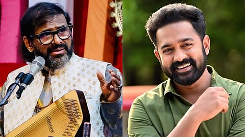 Music producer Ramesh Narayan (L) and actor Asif Ali (R)