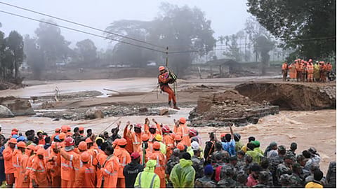 Army personnel and NDRF rescue several people from the landslide location