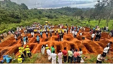 Mass burial of unclaimed bodies of Wayanad landslide victims