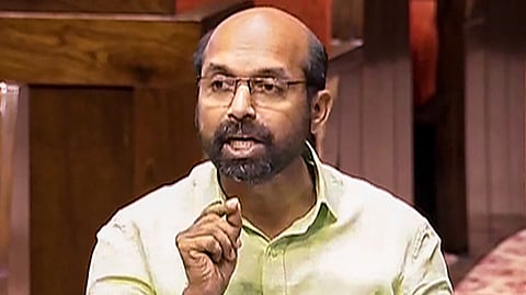 CPI(M) MP V. Sivadasan speaks in the Rajya Sabha during the Monsoon session of Parliament, in New Delhi, Wednesday, Aug. 7, 2024.