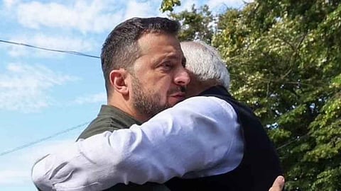 PM Narendra Modi and Ukrainian President Volodymyr Zelenskyy