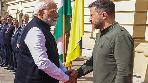 Ukrainian President Volodymyr Zelenskyy and PM Narendra Modi