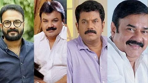 Malayalam actors Jayasoorya,Idavela Babu, M Mukesh and Maniyanpilla Raju
