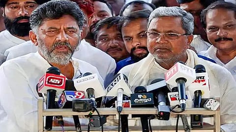 Karnataka CM Siddaramaiah and Dy CM D K Shivakumar