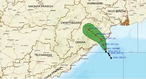 Deep depression crosses Odisha coast near Puri