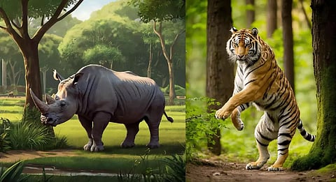 Delhi Zoo adds rhino, tiger and pied hornbills