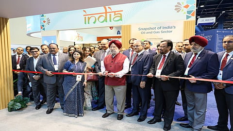 Hardeep Singh Puri, the Minister of Petroleum and Natural Gas inaugurates the Indian pavllion at the 52nd Gastech Exhibition and Conference in Houston.