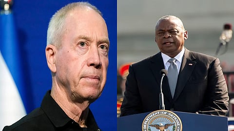 Israeli Defense Minister Yoav Gallant and US Defense Secretary Lloyd Austin