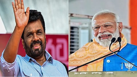 Sri Lanka's new President Anura Kumara Dissanayake and PM Narendra Modi