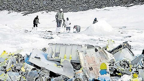 The wreckage of the IAF plane that was found in 2019.