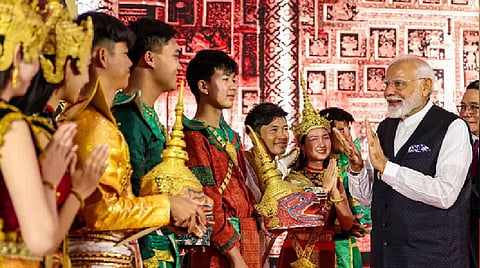 PM Modi witnesses Laotian Ramayan performance, receives blessings from Buddhist monks in Laos