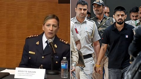 RCMP Dy Commissioner Brigitte Gauvin (L) and the Bishnoi gang (R) who is in police custody