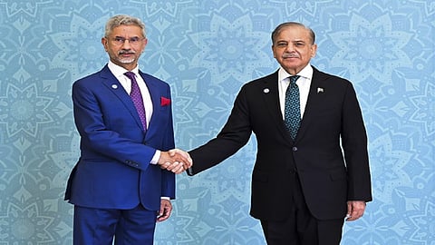 External Affairs Minister S Jaishankar and Pak PM Shehbaz Sharif