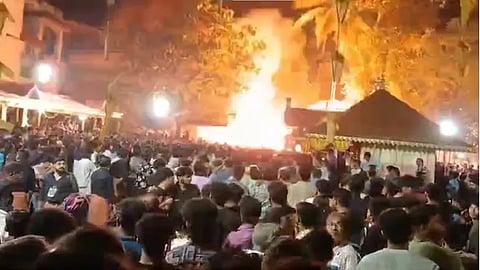 Firework accident during Veerarkavu temple festival, Neeleswaram, Kasaragod
