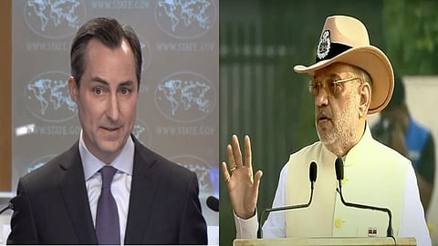 US State Department Spokesperson Matthew Miller and Union Home Minister Amit Shah