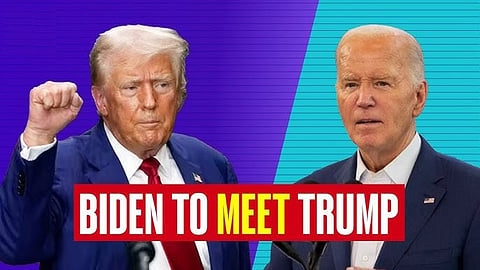 President-elect Donald Trump and outgoing US President Joe Biden