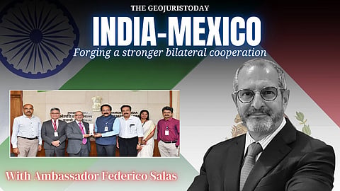 Ambassador of Mexico to India, Federico Salas with ISRO team