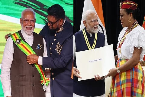 Guyana, Dominica confer top awards on PM Modi