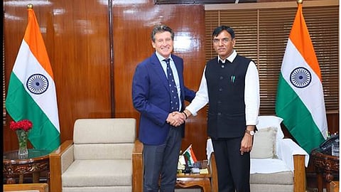 World Athletic governing body head Sebastian Coe meets Sports minister Mansukh Mandaviya