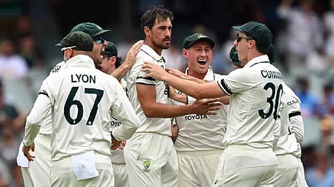 India were all out for 180 at dinner on the opening day of the pink ball Test against Australia here on Friday.Mitchell Starc 6/48)