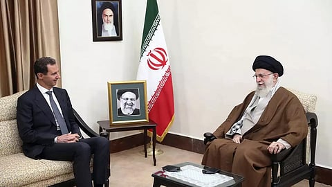 Former Syrian President Bashar Assad with Iran's Supreme Leader Ayatollah Ali Khamenei
