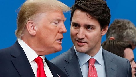 US President Donald Trump and Outgoing Canadian Prime Minister Justin Trudeau