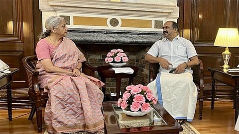 FM Nirmala Sitharaman with Kerala FM K N Balagopal