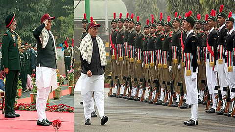 Defence Minister Rajnath Singh inspects NCC parade