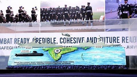 Navy's R-Day tableau showcases three newly commissioned frontline combatants