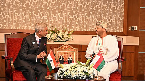 External Affairs Minister S Jaishankar with his Omani counterpart Badr Albusaidi