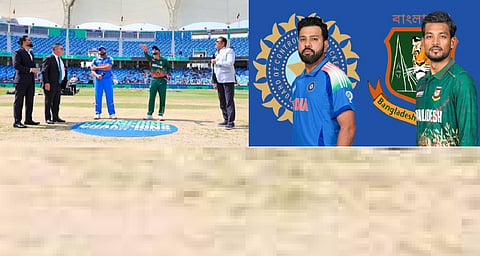 Bangladesh skipper Najmul Hossain Shanto won the toss and opted to bat against India in their Champions Trophy opener here on Thursday.