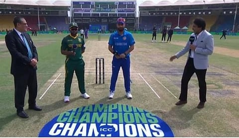 South Africa captain Temba Bavuma won the toss and elected to bat first against Afghanistan in their Champions Trophy match here on Friday.