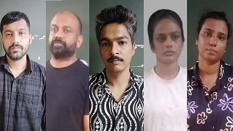 A five-member gang was arrested on Sunday for allegedly abducting and assaulting a young woman