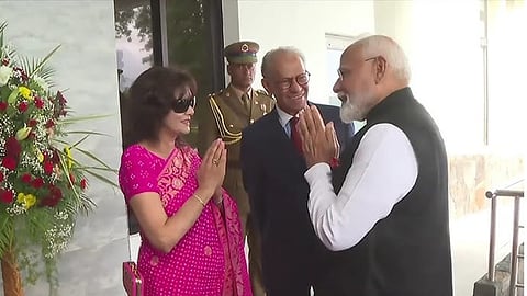 PM Modi emplaned for New Delhi after a two-day visit to Mauritius